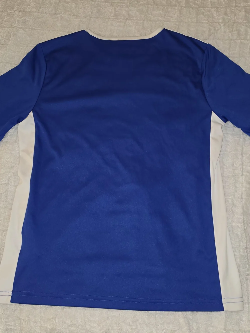 adidas Blue and White Kids' Athletic Jersey Size: Large